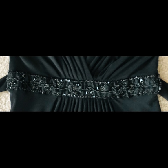 Windsor Beaded Waist Party Cocktails Dress 1/2 Black Tie Embellished Stretchy - Picture 8 of 15